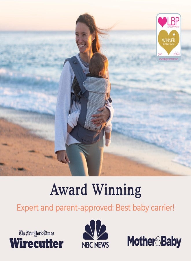 بيكو حاملة الأطفال بيكو جيميني من حديثي الولادة إلى الأطفال الصغار - حاملة أطفال معتمدة ومريحة للأطفال الرضع والأطفال بوزن 7-35 رطلاً - شكل حرف M، مقعد قابل للتعديل، شبكة ثلاثية الأبعاد قابلة للتهوية (رمادي داكن بارد) - Image 3